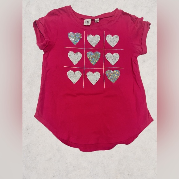 Gap Kids Girls Reversible Sequin Short Sleeve Shirts- Size Small (6/7) - Picture 6 of 7